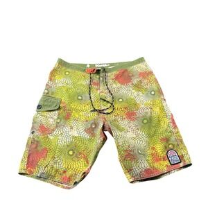 VTG KANVAS By Katin Custom Mens Surf Trunks Board Shorts-31 Geometric Spirals